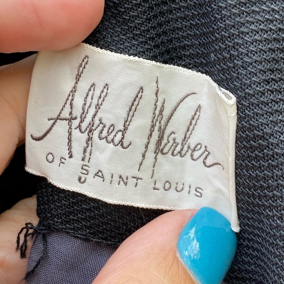 Vintage 50s 60s Metal Zipper Basket Weave Lattice Bodice Wiggle Mad Men Dress - Picture 7 of 7